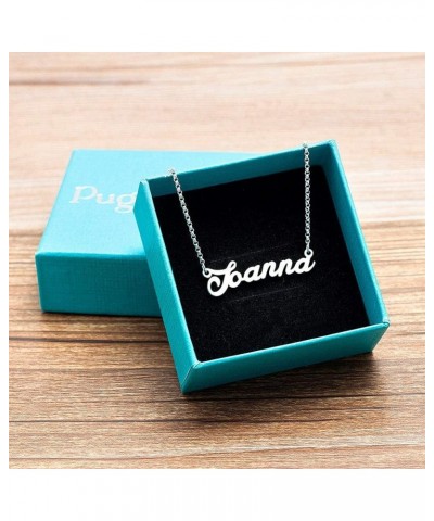 Name Necklace Personalized Custom Made Sterling Silver Pendant Women Choker Jewelry Same Day Shipping Valentine's Gift for He...