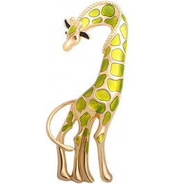 Enamel Giraffe Animal Brooch Pin for Women Men Fashion Rhinestone Gold Tone Dress Hat Costume Accessories Creative Christmas ...