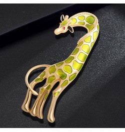 Enamel Giraffe Animal Brooch Pin for Women Men Fashion Rhinestone Gold Tone Dress Hat Costume Accessories Creative Christmas ...