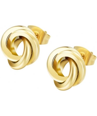 Twisted Love Knot Stud Earrings Gold $10.07 Earrings