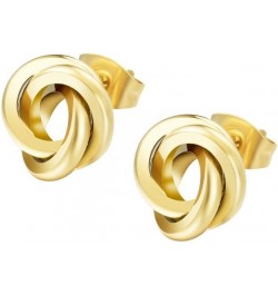 Twisted Love Knot Stud Earrings Gold $10.07 Earrings