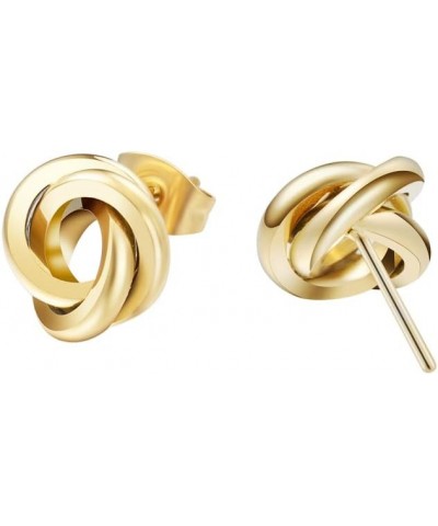 Twisted Love Knot Stud Earrings Gold $10.07 Earrings