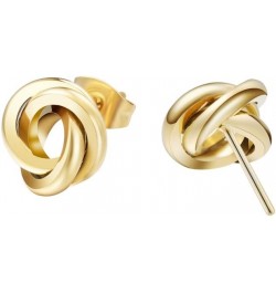 Twisted Love Knot Stud Earrings Gold $10.07 Earrings