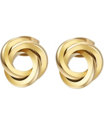 Twisted Love Knot Stud Earrings Gold $10.07 Earrings