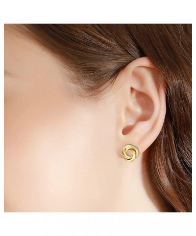 Twisted Love Knot Stud Earrings Gold $10.07 Earrings