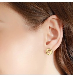 Twisted Love Knot Stud Earrings Gold $10.07 Earrings