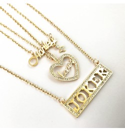 Halloween Cosplay Three Piece Superhero Love Charm Necklace Gifts for Girl Woman Men $8.63 Necklaces