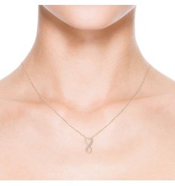 Natural Diamond Infinity Pendant Necklace for Women, Girls in 14K Solid Gold/Platinum/Sterling Silver | April Birthstone | Je...