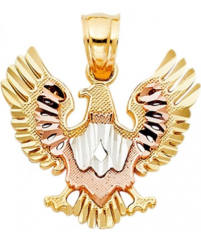 TGDJ 14K Yellow Gold Eagle Pendant - Height 18 MM Width 19 MM $99.52 Pendants