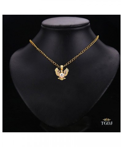 TGDJ 14K Yellow Gold Eagle Pendant - Height 18 MM Width 19 MM $99.52 Pendants