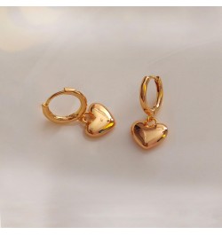 Gold Heart Huggie Hoop Earrings for Women Trendy 18k Statement Heart Shaped Hoop Earring for Girls Jewelry (02Gold-Hoop Heart...