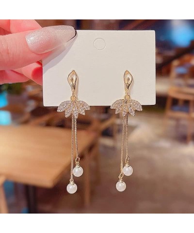 Dancing Girl Earrings Cubic Zirconia Rhinestone Ballerina Drop Dangle Earrings for Women Jewelry $8.25 Earrings