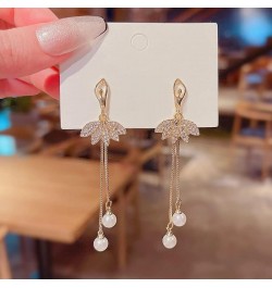 Dancing Girl Earrings Cubic Zirconia Rhinestone Ballerina Drop Dangle Earrings for Women Jewelry $8.25 Earrings