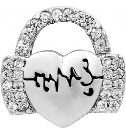 Heart Love Music Charm Hear Heartbeat Beads For Charm Bracelets White $6.71 Bracelets