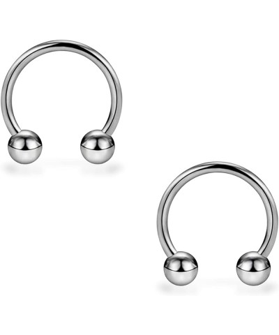 G23 Titanium Horseshoe Septum Rings Nose Rings Hoop Helix Daith Cartilage Tragus Earrings Nipple Eyebrow Smiley Body Piercing...