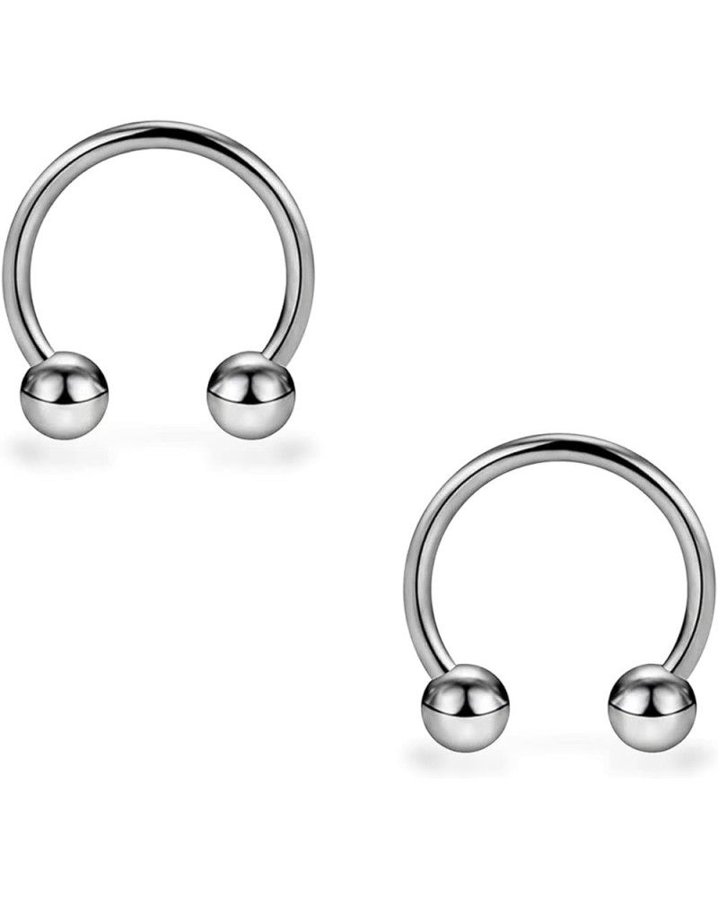 G23 Titanium Horseshoe Septum Rings Nose Rings Hoop Helix Daith Cartilage Tragus Earrings Nipple Eyebrow Smiley Body Piercing...