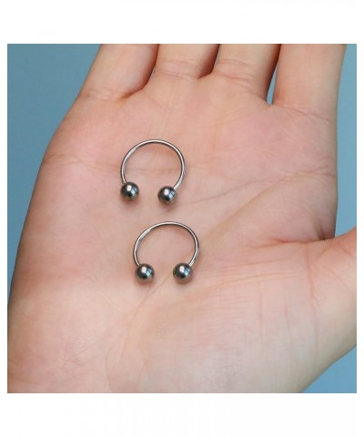 G23 Titanium Horseshoe Septum Rings Nose Rings Hoop Helix Daith Cartilage Tragus Earrings Nipple Eyebrow Smiley Body Piercing...