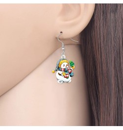 Cute Christmas Snowman Earrings Dangle Charms Christmas Jewelry for Women Girls Festival Gifts Multicolor $6.62 Earrings