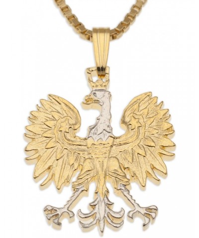 Polish Eagle Pendant & Necklace, Poland 10 Zlotych Hand Cut Coin $38.64 Pendants