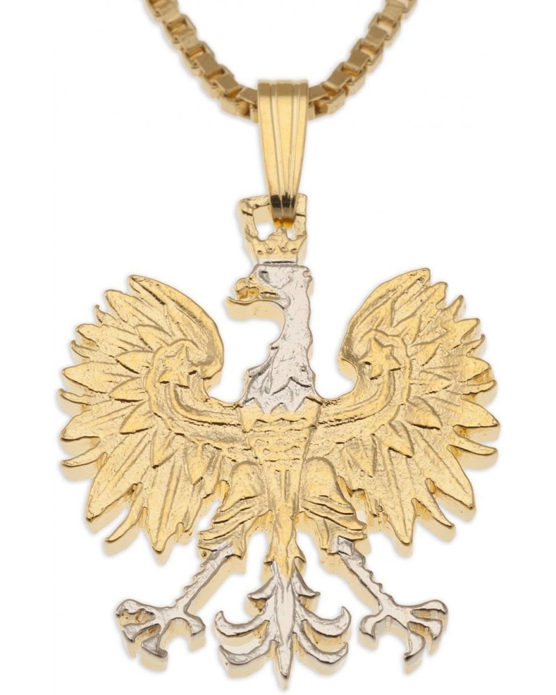 Polish Eagle Pendant & Necklace, Poland 10 Zlotych Hand Cut Coin $38.64 Pendants