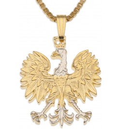 Polish Eagle Pendant & Necklace, Poland 10 Zlotych Hand Cut Coin $38.64 Pendants