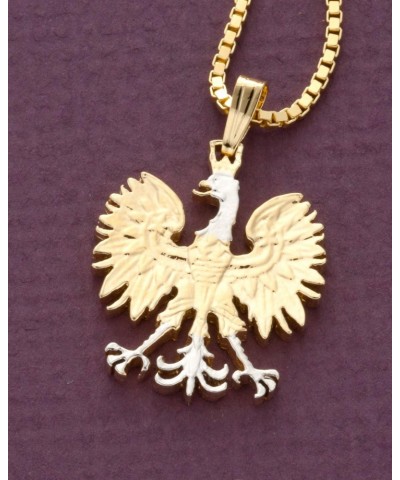 Polish Eagle Pendant & Necklace, Poland 10 Zlotych Hand Cut Coin $38.64 Pendants