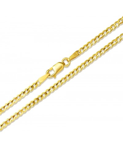 Gold Chains: Solid 10K Yellow Gold Cuban Gold Chain 1.67mm Necklace for Women Men 22 Inches Length $101.39 Necklaces