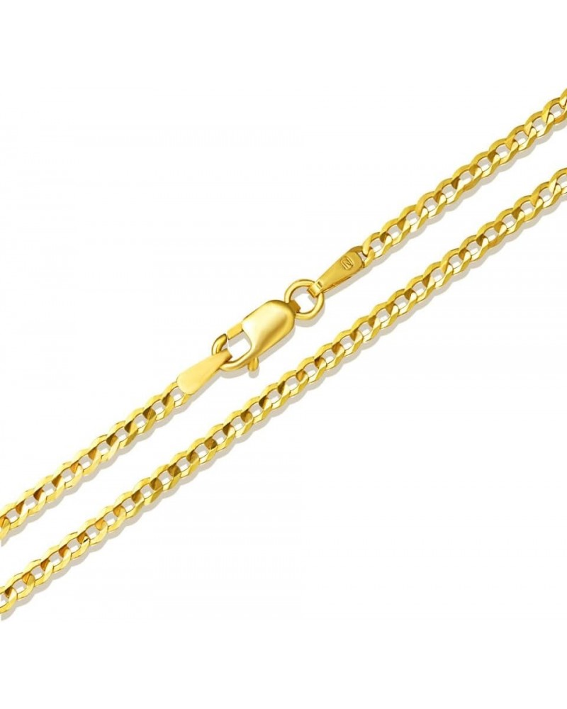 Gold Chains: Solid 10K Yellow Gold Cuban Gold Chain 1.67mm Necklace for Women Men 22 Inches Length $101.39 Necklaces