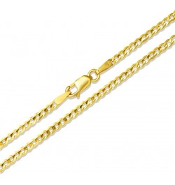 Gold Chains: Solid 10K Yellow Gold Cuban Gold Chain 1.67mm Necklace for Women Men 22 Inches Length $101.39 Necklaces