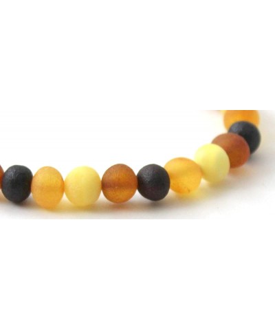 Baltic Amber Adult Stretch Bracelet - 7 Inches (18 cm) Long - Unpolished Honey Beads Multicolor 7 Inches $12.69 Bracelets