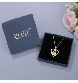 Heart Necklace Gifts for Women S925 Sterling Silver Pendant Necklace Infinity Birthstone Crystals Jewelry I Love You Necklace...