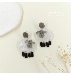 Funny Cute Kawaii Acrylic Animal Earrings, Sheep Panda Rabbit Goat Lamb Big Rooster Chicken Red Pink Lips Eyes Drop Dangle Ea...