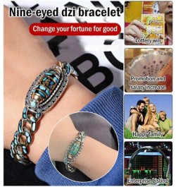 Turquoise Six-character Mantra Nine-eyed Dzi Bead Bracelet, Six-character Mantra Nine-eyed Bead Bracelet, Mantra Bracelet & R...