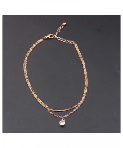 Gold Anklet for Women, 14K Gold Cuban Link Anklet Chains with Birthstone Charm, Cute Dainty Layering Anklets Chain Adjustable...