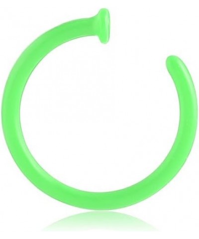 Bioflex Open Nose Ring Hoop Choose Your Color, Choose Your Size 20G 5/16" - Green $9.11 Body Jewelry