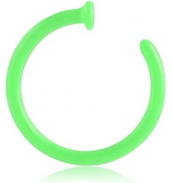 Bioflex Open Nose Ring Hoop Choose Your Color, Choose Your Size 20G 5/16" - Green $9.11 Body Jewelry