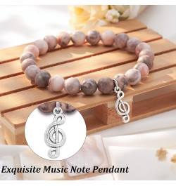 Teacher Appreciation Gifts, Teacher Gifts for Women with Gift Message Card, Natural Stone Beads Musical Note/Tree Charm Brace...