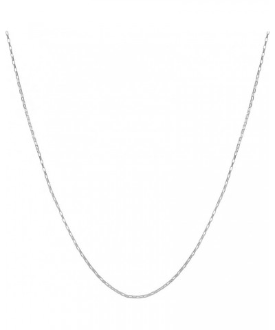 14k Yellow, White or Rose Gold 0.7 mm Long Box Chain (16, 18, 20, 22, 24, or 30 inch) 20 Inches White Gold $48.80 Necklaces