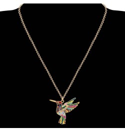 Cute Enamel Hummingbird Necklace Birds Rhinestones Pendant Jewelry Gifts Multicolor $7.01 Necklaces