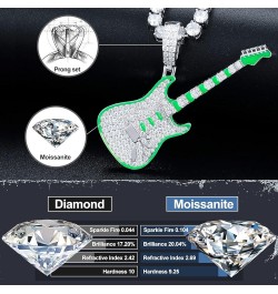 Hip Hop Jewelry Men Women Iced Out Glowing Pendant for Rappers Boy Big Bling Moissanite Diamond Necklace 18K White Gold Plate...