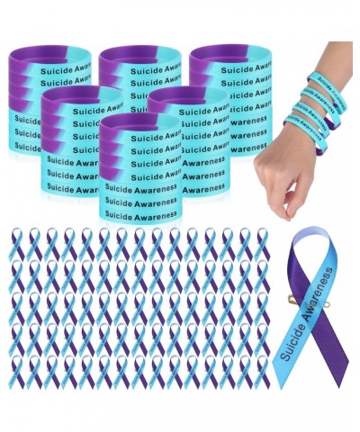 150 Set Multiple Suicide Awareness Accessories Set Suicide Prevention Silicone Wristband Bracelet Suicide Prevention Awarenes...