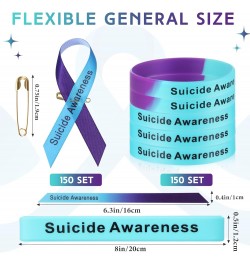 150 Set Multiple Suicide Awareness Accessories Set Suicide Prevention Silicone Wristband Bracelet Suicide Prevention Awarenes...