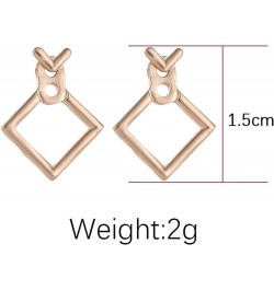 Boho Rhombus Geometric Earrings Stud Gold Statement Square Dangle Earrings Lightweight Minimalist Square Hoop Drop Earrings V...