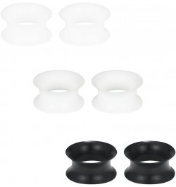 3 Pairs Ultra Thin Silicone Ear Skin Flexible Flesh Tunnel Expander Stretching Gauge Earlets Plug Gauges Kit Same Sizes 6G-20...