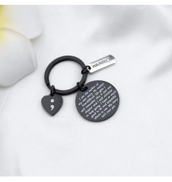 Semicolon Keychain My Story Isn't Over Yet Mental Health Awareness Jewelry Suicide Prevention Awareness Gift Author Story Bla...