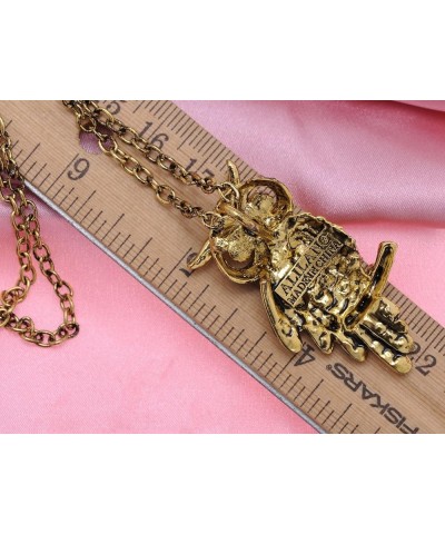 Cute Antique Inspired Golden Tone Owl Bird Topaz Color Crystal Animal Pendant Necklace Gold $12.38 Necklaces