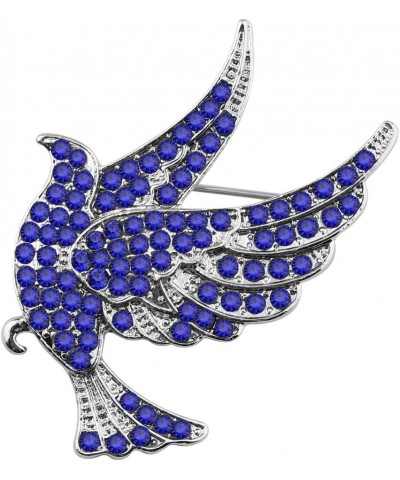 Sorority Inspired Blue Rhinestone Dove Brooch Pin 1920 Greek Sorority Jewelry Gift for Finer Women Blue pigeon Brooch $8.10 B...