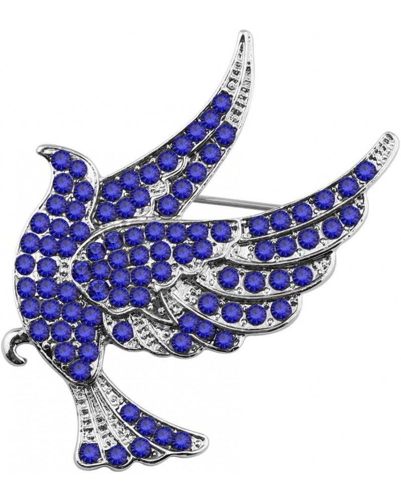 Sorority Inspired Blue Rhinestone Dove Brooch Pin 1920 Greek Sorority Jewelry Gift for Finer Women Blue pigeon Brooch $8.10 B...