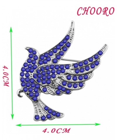 Sorority Inspired Blue Rhinestone Dove Brooch Pin 1920 Greek Sorority Jewelry Gift for Finer Women Blue pigeon Brooch $8.10 B...