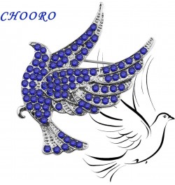 Sorority Inspired Blue Rhinestone Dove Brooch Pin 1920 Greek Sorority Jewelry Gift for Finer Women Blue pigeon Brooch $8.10 B...